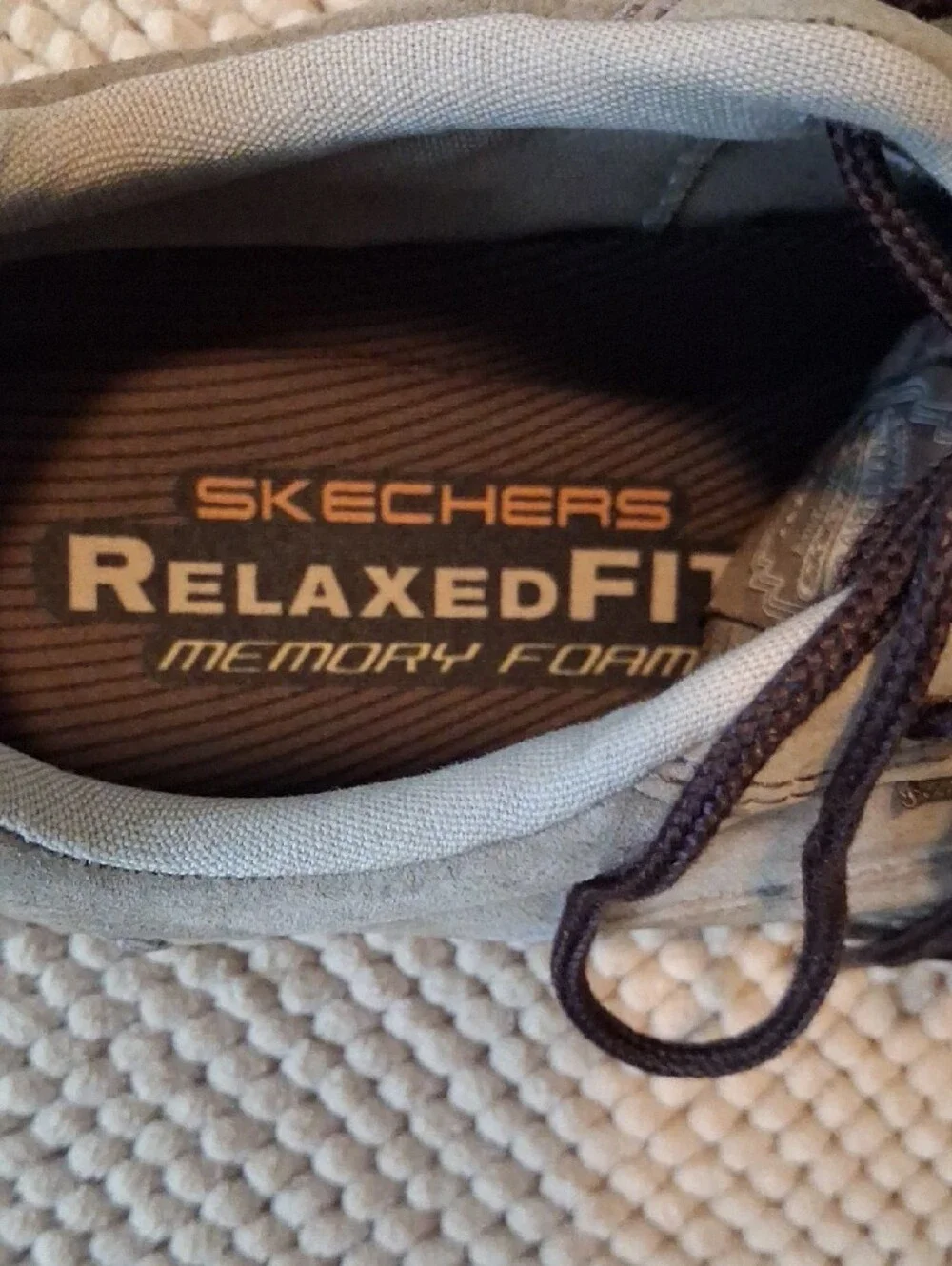 Skechers Women Gray and Dark Brown Lace-Up Casual Sneakers